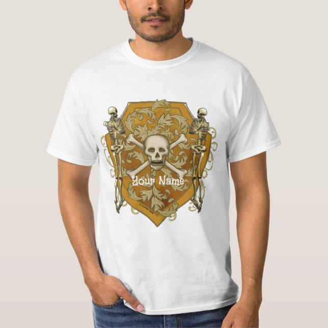 Camiseta Pirate Skull Shield  t-shirt (Frente)