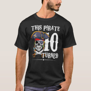 Camiseta Pirate Transformou Garota 10 Anos 10 Aniversário 2