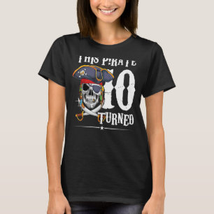 Camiseta Pirate Transformou Garota 10 Anos 10 Aniversário 2