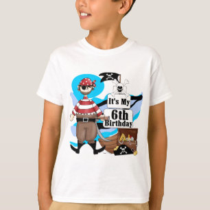 Camiseta Pirateie 6os t-shirt e presentes do aniversário
