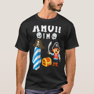 Camiseta Pirates Pirata Birthday Kid Ahoi Im 4