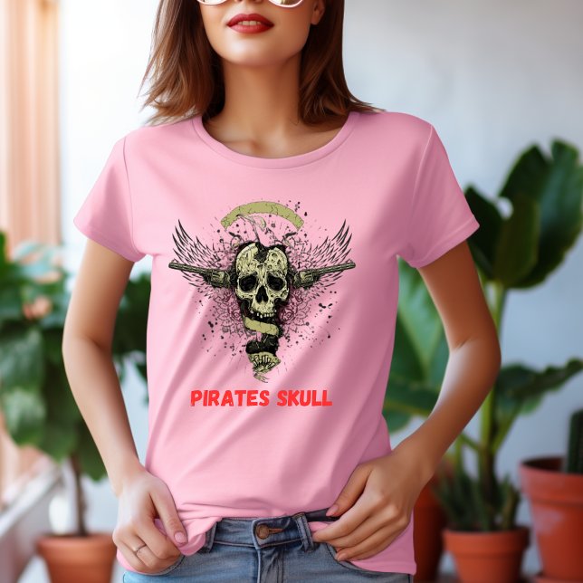 Camiseta Pirates Skull T-Shirt (Criador carregado)
