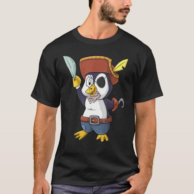 Camiseta Pirato de Pinguim (Frente)