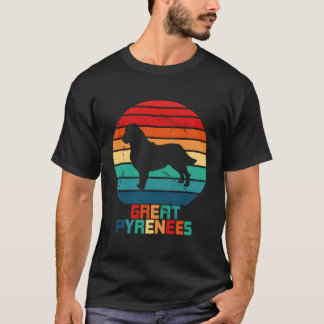Camiseta Pirenéus excelentes Cães Silhuet Animais Enchidos