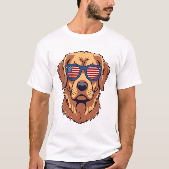 Camiseta Pirenéus Excelentes Engraçados / Ouro Retriever Me (Frente)