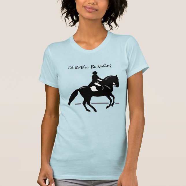 Camiseta Pirouette de Execução do Cavaleiro de Dressage Ele (Frente)