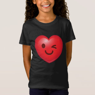 Camiseta Pisc de Emoji do coração