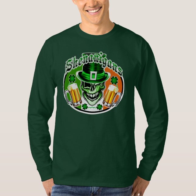 Camiseta Pisc o crânio do Leprechaun: Shenanigans 2 (Frente)