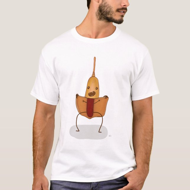 Camiseta Pisca-pisca de Corndog (Frente)