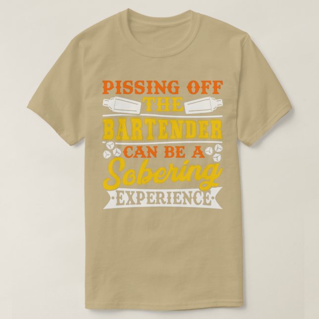 Camiseta Piscando O Barman Pode Ser Uma Experiência Sólida (Frente do Design)