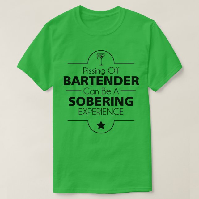 Camiseta Piscando Um Barman Pode Ser Uma Experiência Sensív (Frente do Design)