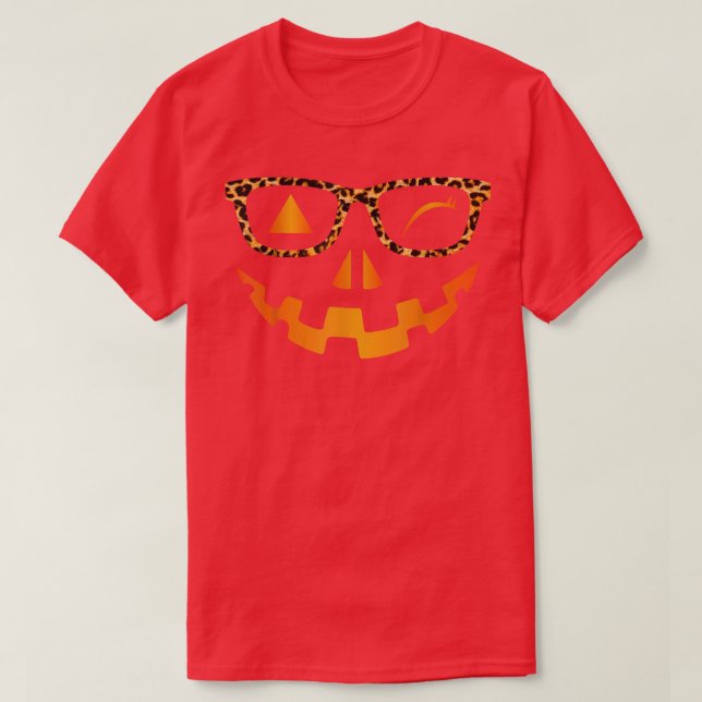 Camiseta Piscar os olhos de Diversão Carente Abóbora JackOL (Frente do Design)