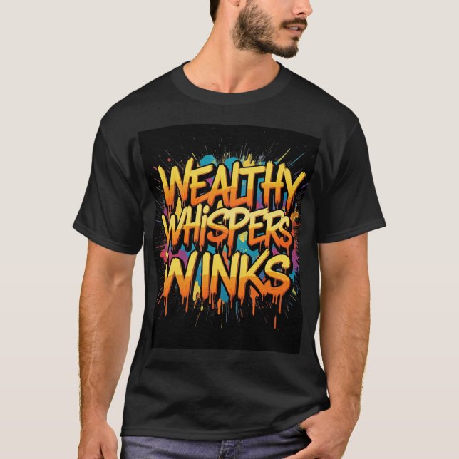 Camiseta Piscar os olhos de Whispers ricos (Frente)