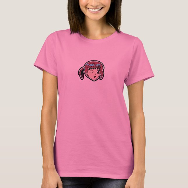 Camiseta Piscar os olhos do Anime/Moshi Moshi (Frente)