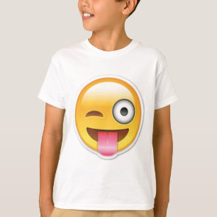 Camiseta Piscar os olhos insolente do emoji