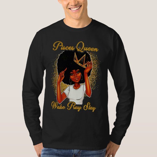 Camiseta Pisces Queens Are Born in February 19 March 20 T (Frente)