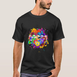 Camiseta Piscina Balls Watercolor Piscina desportiva Jogado