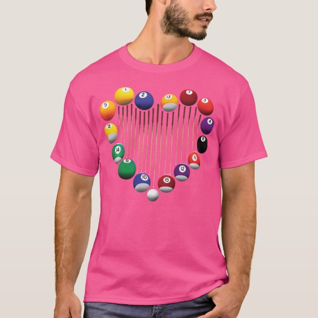 Camiseta Piscina Billiard Ball Billiard Player Lover (Frente)