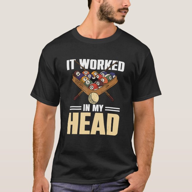 Camiseta Piscina Billiard Funcionou Na Minha Cabeça 2 (Frente)