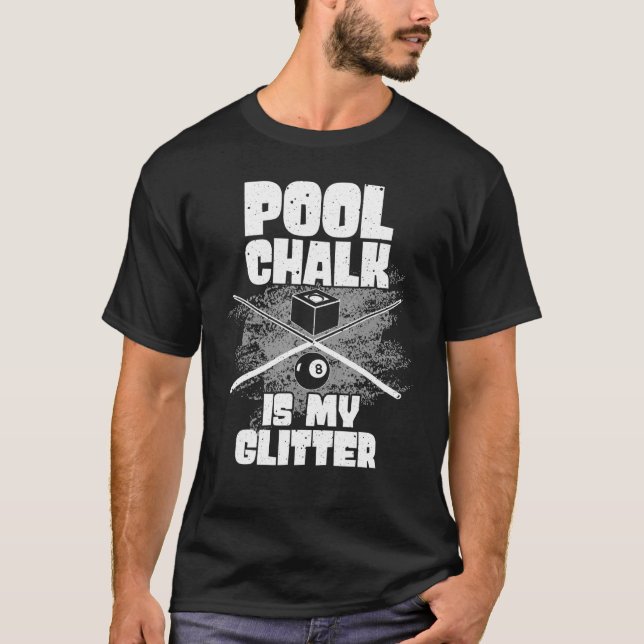 Camiseta Piscina Billiard Piscina Jogador de Mesas Desporti (Frente)