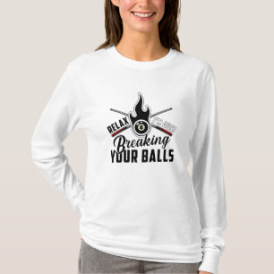 Camiseta Piscina Billiard Snooker 8 Ball Billiards Engraçad