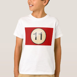 Camiseta Piscina Billiards Número 11. impressão frontal e t