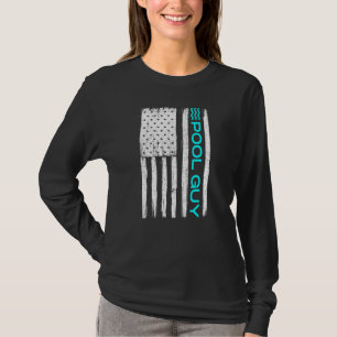 Camiseta Piscina Cara Vintage Retro Patriótico Bandeira dos
