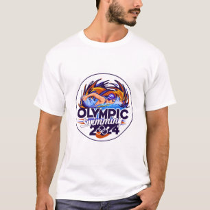 Camiseta piscina de natação de olimpiadas 2024