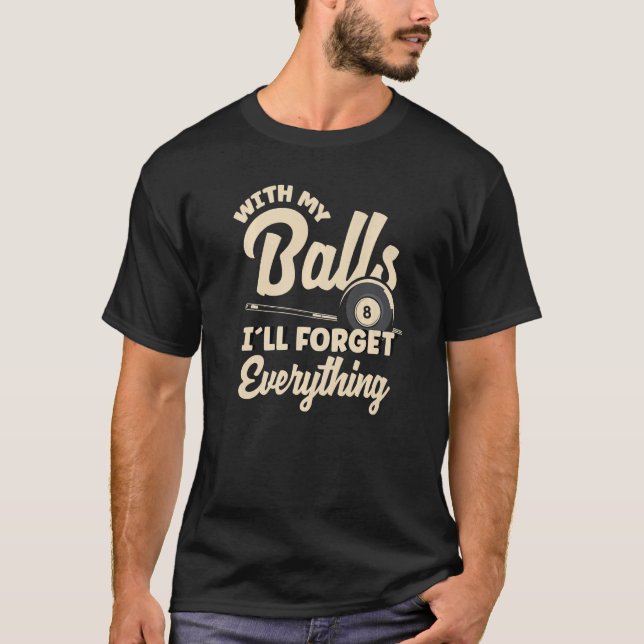 Camiseta piscina do Ball Billiard Player 8 (Frente)