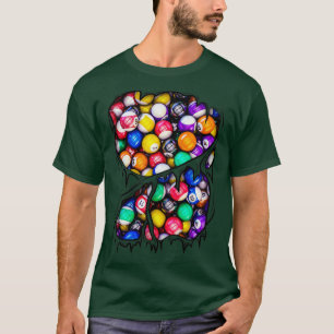 Camiseta Piscina do Jogador Billiard Balls Dentro do Hallow