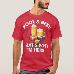 Camiseta Piscina e cerveja é por isso que estou aqui jogado