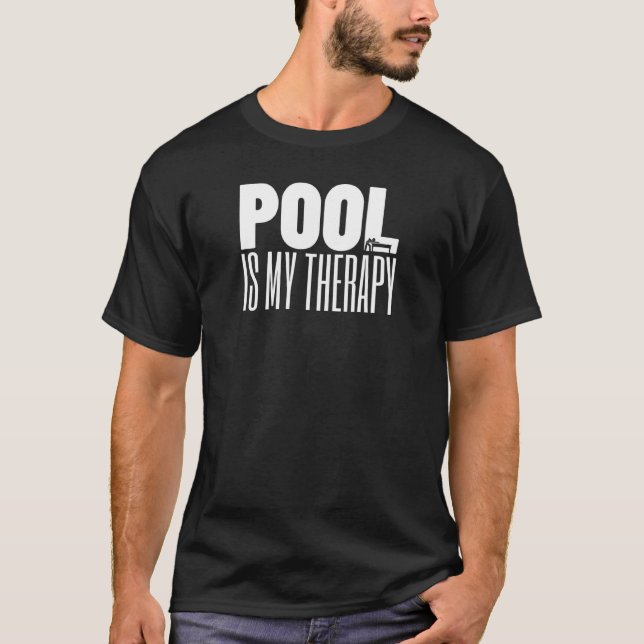 Camiseta Piscina É Minha Piscina De Terapia Billiard Snooke (Frente)