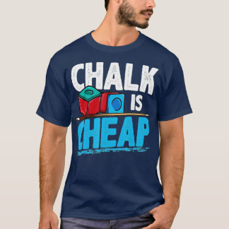 Camiseta Piscina Engraçada Fora Billiards Snooker Chalk É B