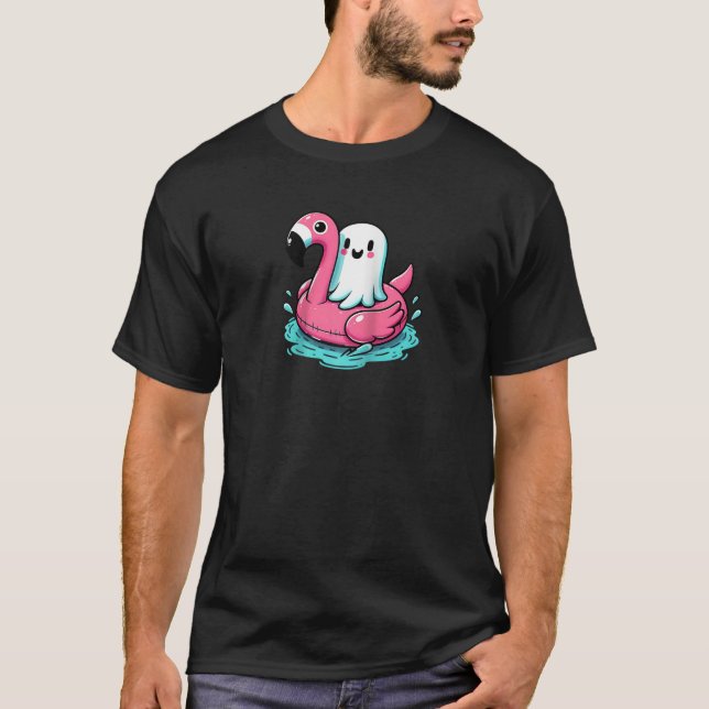 Camiseta piscina fantasma espinhal espinhal Engraçado Soma  (Frente)