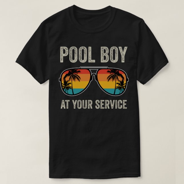 Camiseta Piscina Garoto Ao Seu Serviço (Frente do Design)