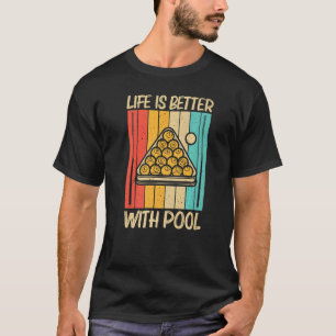 Camiseta Piscina legal Para Homens Mulheres Snooker Billier