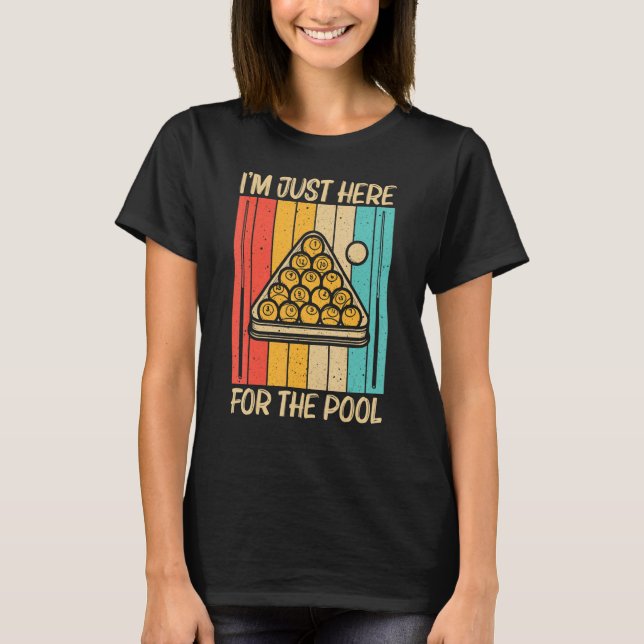 Camiseta Piscina legal Para Homens Mulheres Snooker Billier (Frente)