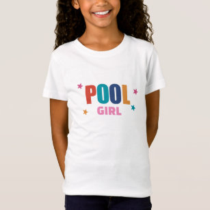 Camiseta Piscina nadando por tipografia de verão T-Shirt br