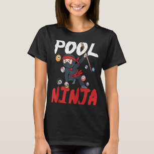 Camiseta Piscina Ninja Billiards Player Entusiasta Gam