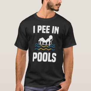 Camiseta Piscina Para Homens Nadando Piscina Nadador Esport