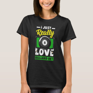 Camiseta Piscina Snooker Eu Adoro Billiard Ok