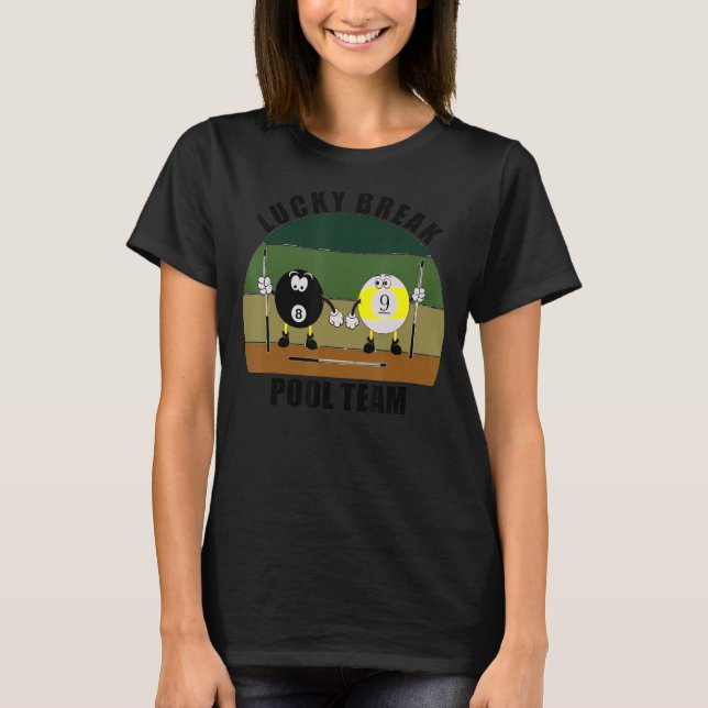 Camiseta Piscina Sortuda da Equipe de Piscinas de Esporte d (Frente)