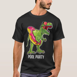 Camiseta Piscina T Rex Dinossaur Doughnut