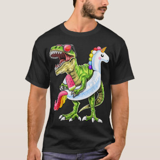 Camiseta Piscina T Rex Dinossaur Unicorn Verão 883