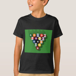 Camiseta Piscinas sobre feltro verde: