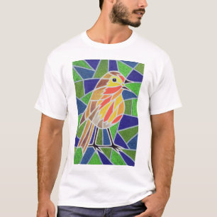 Camiseta Pisco de peito vermelho no vitral