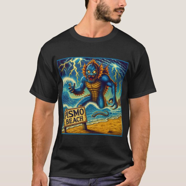 CAMISETA PISMO PRAIA TERROR TEE. (Frente)