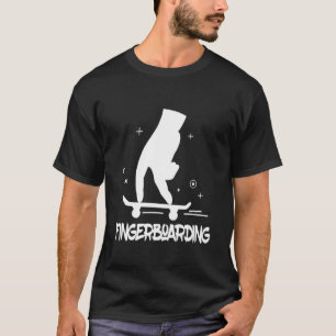 Camiseta Piso de skate com dedo de skate na prancha digital