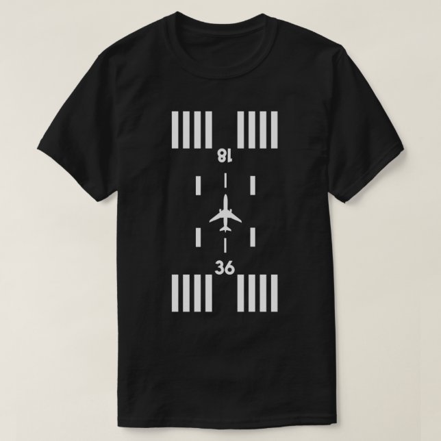 Camiseta pista de aeroportos (Frente do Design)