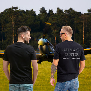 Camiseta Pista de avião Est. T-Shirt da Aviação Personaliza